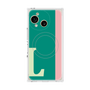 プレミアムスクエアケース with SnapMag［ オリジナル - initial color line - L green ］