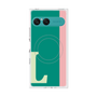 プレミアムスクエアケース with SnapMag［ オリジナル - initial color line - L green ］