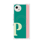 プレミアムスクエアケース with SnapMag［ オリジナル - initial color line - P green ］