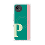 プレミアムスクエアケース with SnapMag［ オリジナル - initial color line - P green ］