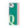プレミアムスクエアケース with SnapMag［ オリジナル - initial color line - Q green ］