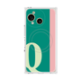プレミアムスクエアケース with SnapMag［ オリジナル - initial color line - Q green ］
