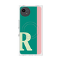 プレミアムスクエアケース with SnapMag［ オリジナル - initial color line - R green ］