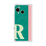 プレミアムスクエアケース with SnapMag［ オリジナル - initial color line - R green ］