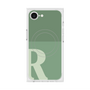 プレミアムスクエアケース with SnapMag［ オリジナル - initial two tone - R green ］