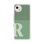 プレミアムスクエアケース with SnapMag［ オリジナル - initial two tone - R green ］