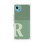 プレミアムスクエアケース with SnapMag［ オリジナル - initial two tone - R green ］