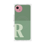 プレミアムスクエアケース with SnapMag［ オリジナル - initial two tone - R green ］
