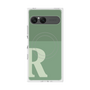 プレミアムスクエアケース with SnapMag［ オリジナル - initial two tone - R green ］