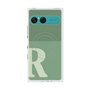 プレミアムスクエアケース with SnapMag［ オリジナル - initial two tone - R green ］