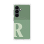 プレミアムスクエアケース with SnapMag［ オリジナル - initial two tone - R green ］
