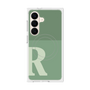 プレミアムスクエアケース with SnapMag［ オリジナル - initial two tone - R green ］