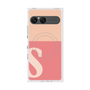 プレミアムスクエアケース with SnapMag［ オリジナル - initial two tone - S pink ］