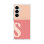 プレミアムスクエアケース with SnapMag［ オリジナル - initial two tone - S pink ］