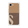 プレミアムスクエアケース with SnapMag［ オリジナル - initial two tone - S brown ］