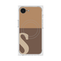 プレミアムスクエアケース with SnapMag［ オリジナル - initial two tone - S brown ］