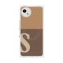 プレミアムスクエアケース with SnapMag［ オリジナル - initial two tone - S brown ］
