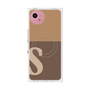 プレミアムスクエアケース with SnapMag［ オリジナル - initial two tone - S brown ］