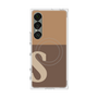 プレミアムスクエアケース with SnapMag［ オリジナル - initial two tone - S brown ］