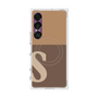 プレミアムスクエアケース with SnapMag［ オリジナル - initial two tone - S brown ］
