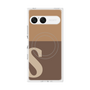 プレミアムスクエアケース with SnapMag［ オリジナル - initial two tone - S brown ］