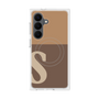 プレミアムスクエアケース with SnapMag［ オリジナル - initial two tone - S brown ］