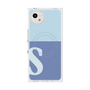 プレミアムスクエアケース with SnapMag［ オリジナル - initial two tone - S blue ］