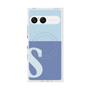 プレミアムスクエアケース with SnapMag［ オリジナル - initial two tone - S blue ］