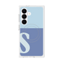 プレミアムスクエアケース with SnapMag［ オリジナル - initial two tone - S blue ］