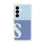 プレミアムスクエアケース with SnapMag［ オリジナル - initial two tone - S blue ］