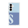 プレミアムスクエアケース with SnapMag［ オリジナル - initial two tone - S blue ］