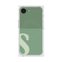 プレミアムスクエアケース with SnapMag［ オリジナル - initial two tone - S green ］