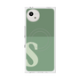 プレミアムスクエアケース with SnapMag［ オリジナル - initial two tone - S green ］