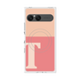 プレミアムスクエアケース with SnapMag［ オリジナル - initial two tone - T pink ］