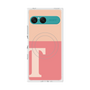 プレミアムスクエアケース with SnapMag［ オリジナル - initial two tone - T pink ］