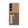 プレミアムスクエアケース with SnapMag［ オリジナル - initial two tone - T brown ］