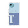 プレミアムスクエアケース with SnapMag［ オリジナル - initial two tone - T blue ］