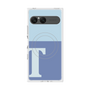 プレミアムスクエアケース with SnapMag［ オリジナル - initial two tone - T blue ］