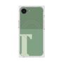 プレミアムスクエアケース with SnapMag［ オリジナル - initial two tone - T green ］