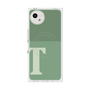 プレミアムスクエアケース with SnapMag［ オリジナル - initial two tone - T green ］