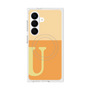 プレミアムスクエアケース with SnapMag［ オリジナル - initial two tone - U orange ］