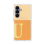 プレミアムスクエアケース with SnapMag［ オリジナル - initial two tone - U orange ］