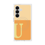 プレミアムスクエアケース with SnapMag［ オリジナル - initial two tone - U orange ］