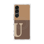 プレミアムスクエアケース with SnapMag［ オリジナル - initial two tone - U brown ］