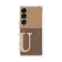 プレミアムスクエアケース with SnapMag［ オリジナル - initial two tone - U brown ］