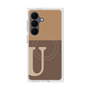 プレミアムスクエアケース with SnapMag［ オリジナル - initial two tone - U brown ］