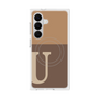 プレミアムスクエアケース with SnapMag［ オリジナル - initial two tone - U brown ］