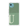プレミアムスクエアケース with SnapMag［ オリジナル - initial two tone - U green ］