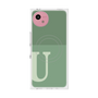 プレミアムスクエアケース with SnapMag［ オリジナル - initial two tone - U green ］