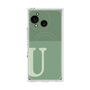 プレミアムスクエアケース with SnapMag［ オリジナル - initial two tone - U green ］